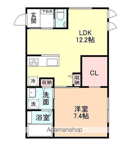 ナチュラルヴィレッジ太閤山(1LDK/2階)の間取り写真