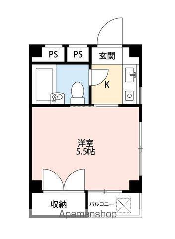 第2浅間ハイツ(1K/1階)の間取り写真