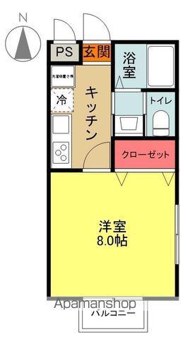 らむフラット(1K/1階)の間取り写真