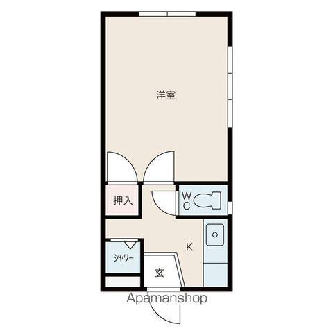 藤ヶ丘コーポ(1K/1階)の間取り写真