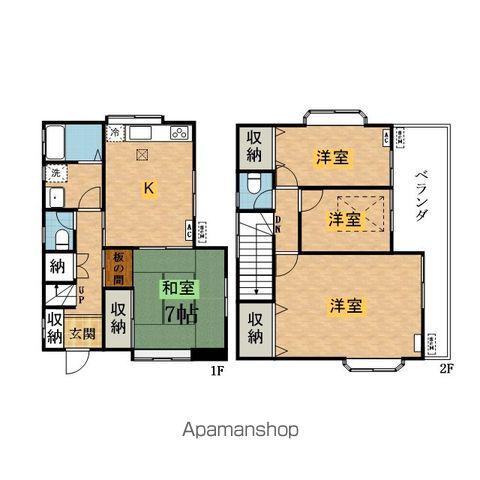 八高線 小宮駅 徒歩38分 2階建 築26年(3LDK)の間取り写真