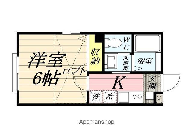 Kパレス立場(1K/1階)の間取り写真
