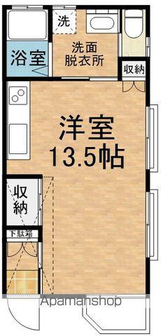 治荘(ワンルーム/2階)の間取り写真