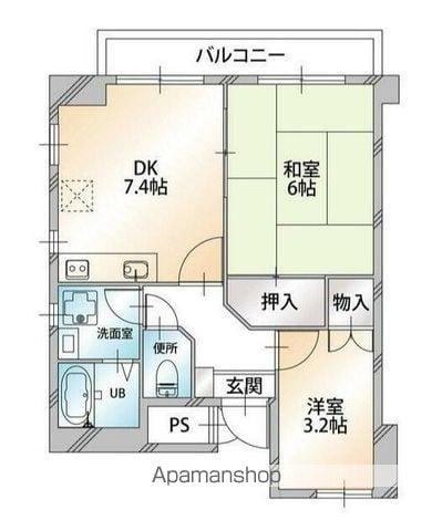 第二八千代ビル(2DK/2階)の間取り写真