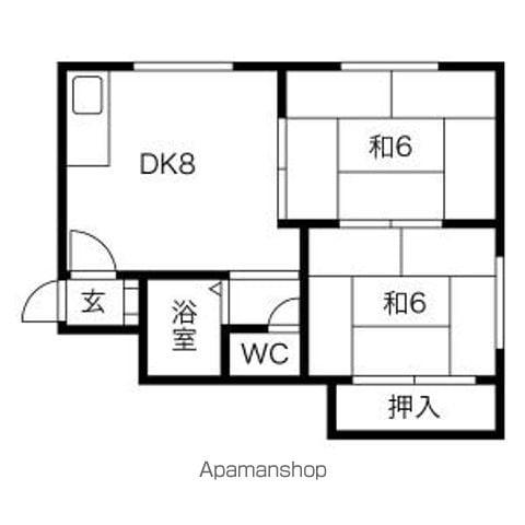 第5双葉マンション(2DK/3階)の間取り写真