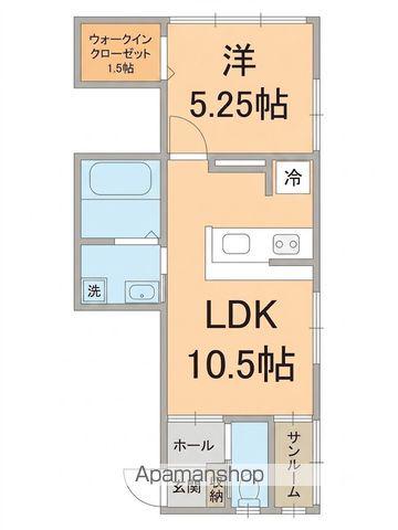 フランボワーズ(1LDK/1階)の間取り写真