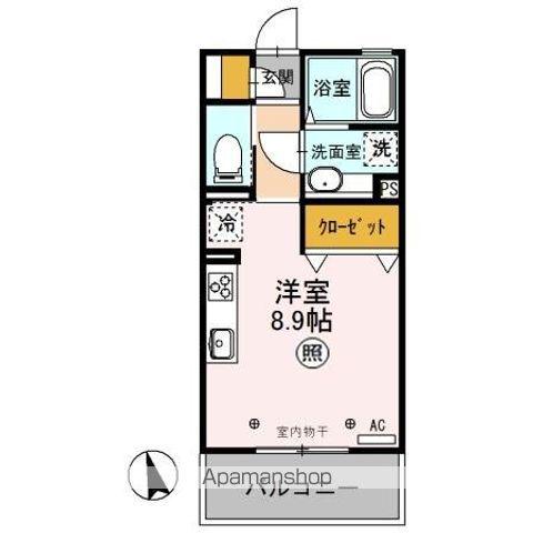 OHANAオハナ(ワンルーム/2階)の間取り写真