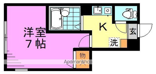 タウンハウス野方(1K/1階)の間取り写真