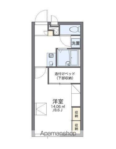 レオパレスCASA 二本松 2(1K/1階)の間取り写真