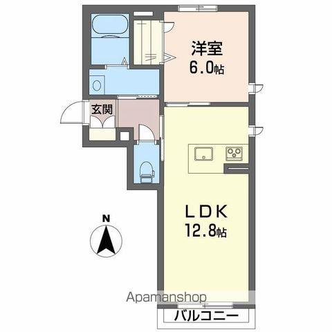 グランシャリオ小坂Ⅱ(1LDK/1階)の間取り写真
