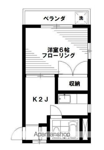 YHビル(1K/2階)の間取り写真