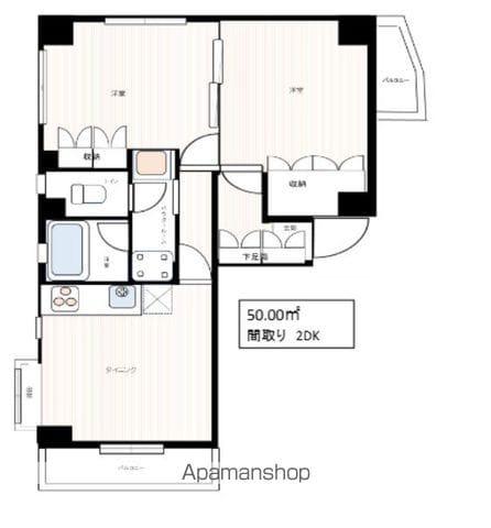 カーサ協和(2DK/2階)の間取り写真