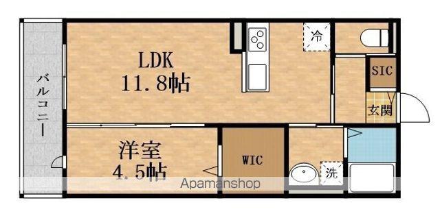 クレールメゾン城東(1LDK/3階)の間取り写真