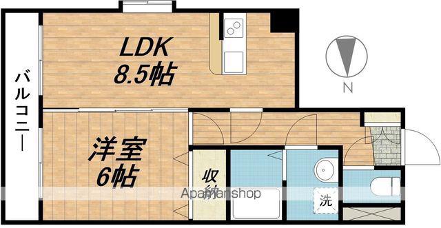ラテール北戸田(1LDK/5階)の間取り写真