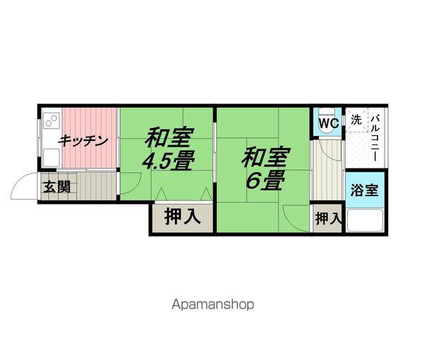 庄内幸町2丁目神吉文化(2K/1階)の間取り写真