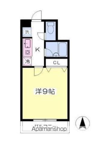 ロイヤルパレス駅西(1K/8階)の間取り写真