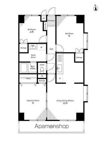 エトアールS(3LDK/7階)の間取り写真