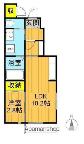 トホム酒蓋公園A(1LDK/1階)の間取り写真