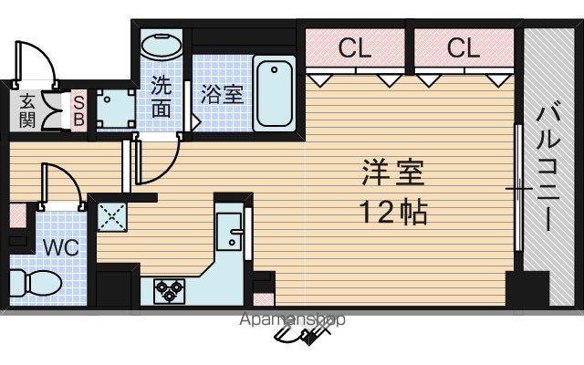 ノーム豊新Ⅱ(ワンルーム/4階)の間取り写真
