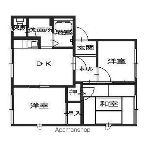 フレグランス船所Ⅱ(2LDK/2階)の間取り写真