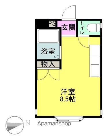 アーバンヒルズ中郷(ワンルーム/1階)の間取り写真