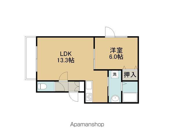 クリークウッドⅤ(1LDK/3階)の間取り写真