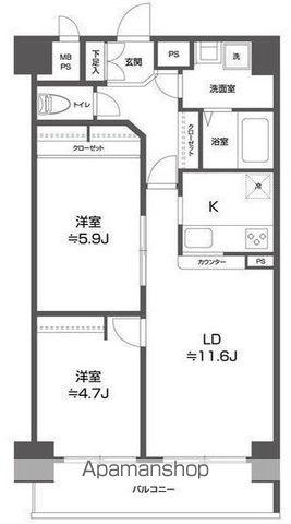 グリーンフィールド大山(3LDK/2階)の間取り写真