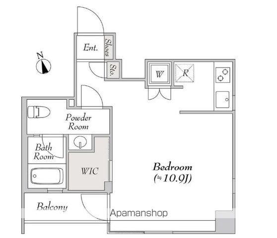 BLUROCK銀座イースト(ワンルーム/11階)の間取り写真