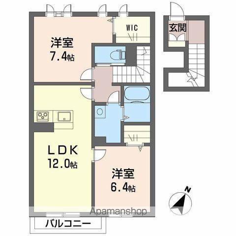 アルコバレーノ(2LDK/2階)の間取り写真