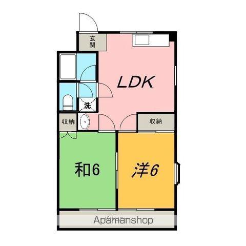 ライフレジデンス(2LDK/2階)の間取り写真