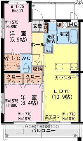 トレジャー ビルド(2LDK/2階)の間取り写真