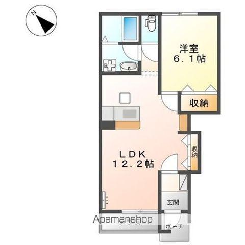 プランドール(1LDK/1階)の間取り写真