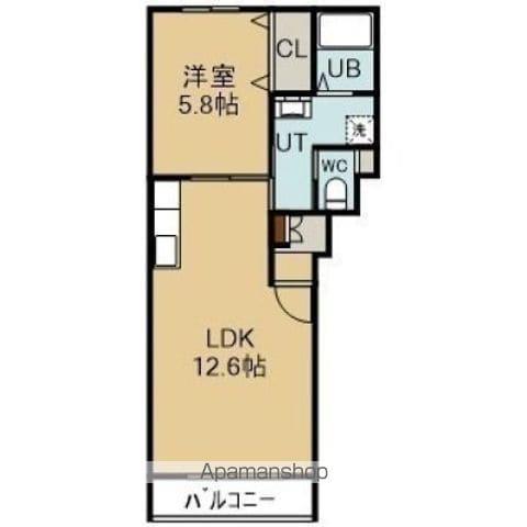 ヌーヴォー昭和(1LDK/2階)の間取り写真