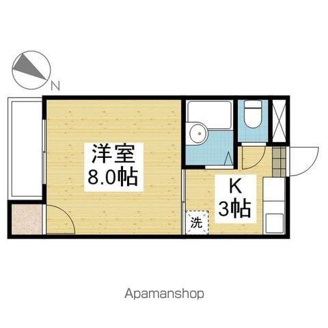宮田ハイツ(1K/3階)の間取り写真