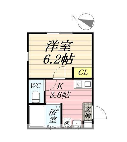 クロノス(1K/3階)の間取り写真