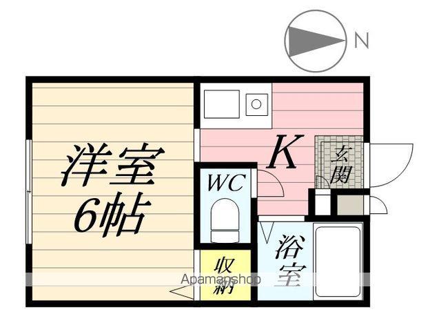 ラヴィアンローズ(1K/1階)の間取り写真