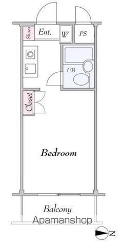 NJK鶴見寮(ワンルーム/3階)の間取り写真