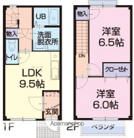 サンパレス白鳥(2LDK)の間取り写真