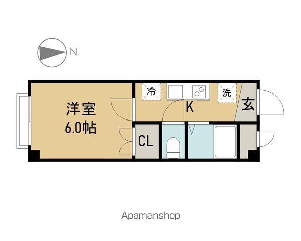メゾンプラネット台原(1K/1階)の間取り写真