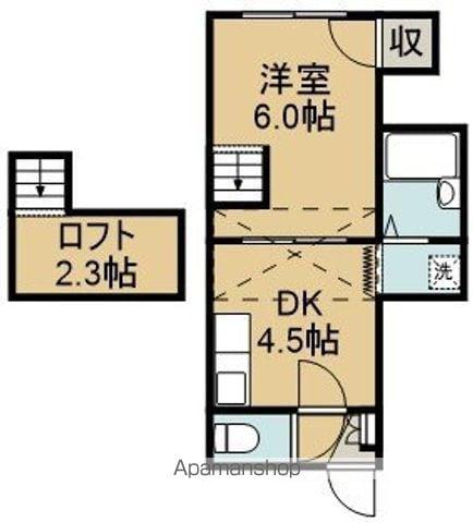 ハイツヒロⅤ(1DK/1階)の間取り写真