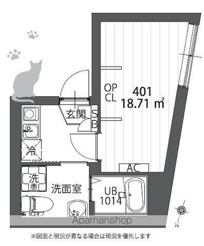 TYPE中野(1K/4階)の間取り写真