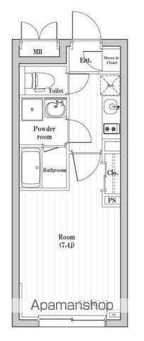コンポジット渋谷本町(1K/2階)の間取り写真