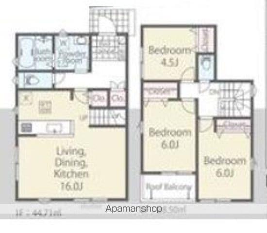 成田線 湖北駅 徒歩17分 2階建 新築(4LDK)の間取り写真