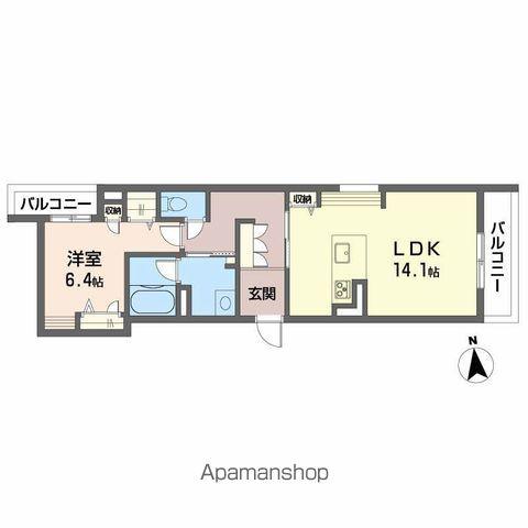 シャーメゾンマヒナ(1LDK/2階)の間取り写真