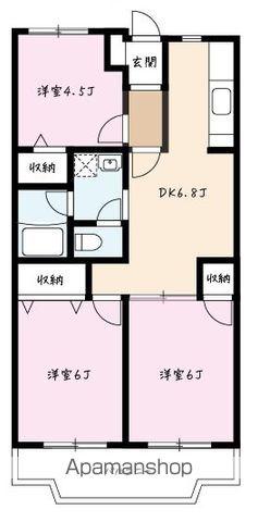 グリーンパーク田園15号(3DK/3階)の間取り写真