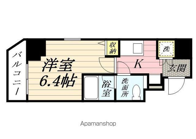 スパシエルクス横濱鶴見(1K/10階)の間取り写真