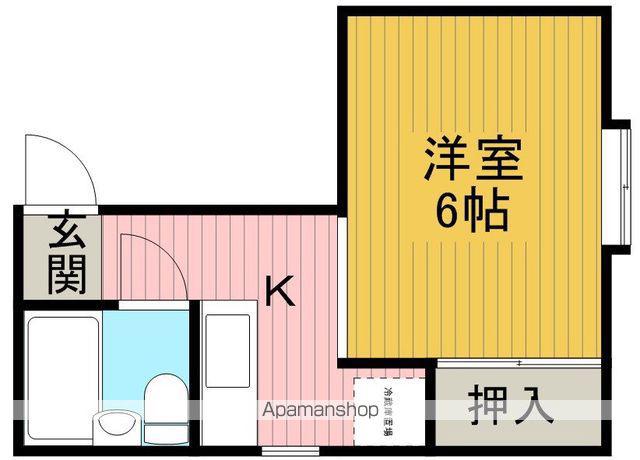沢マンション(1K/4階)の間取り写真