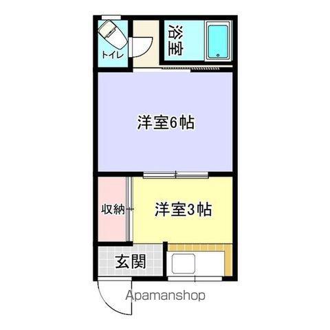 コーポ湊Ⅰ(2K/3階)の間取り写真
