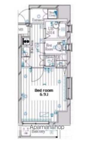 ル・リオン新宿落合(1K/2階)の間取り写真