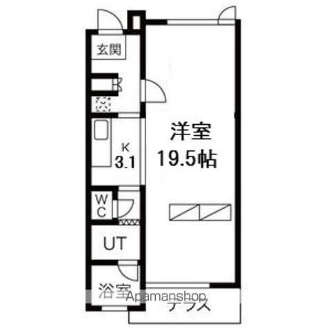 AXIS(1LDK/3階)の間取り写真